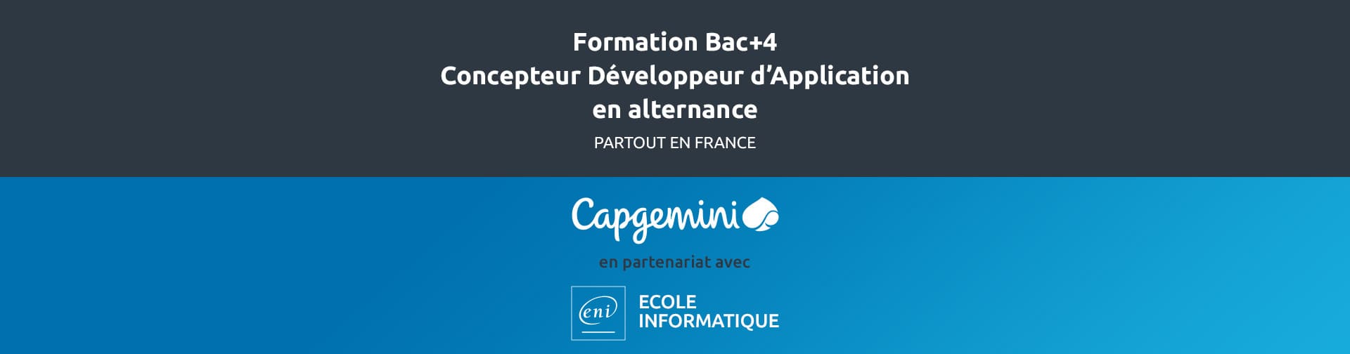 Formation Bac+4 Concepteur Développeur d'Applications en alternance avec Capgemini