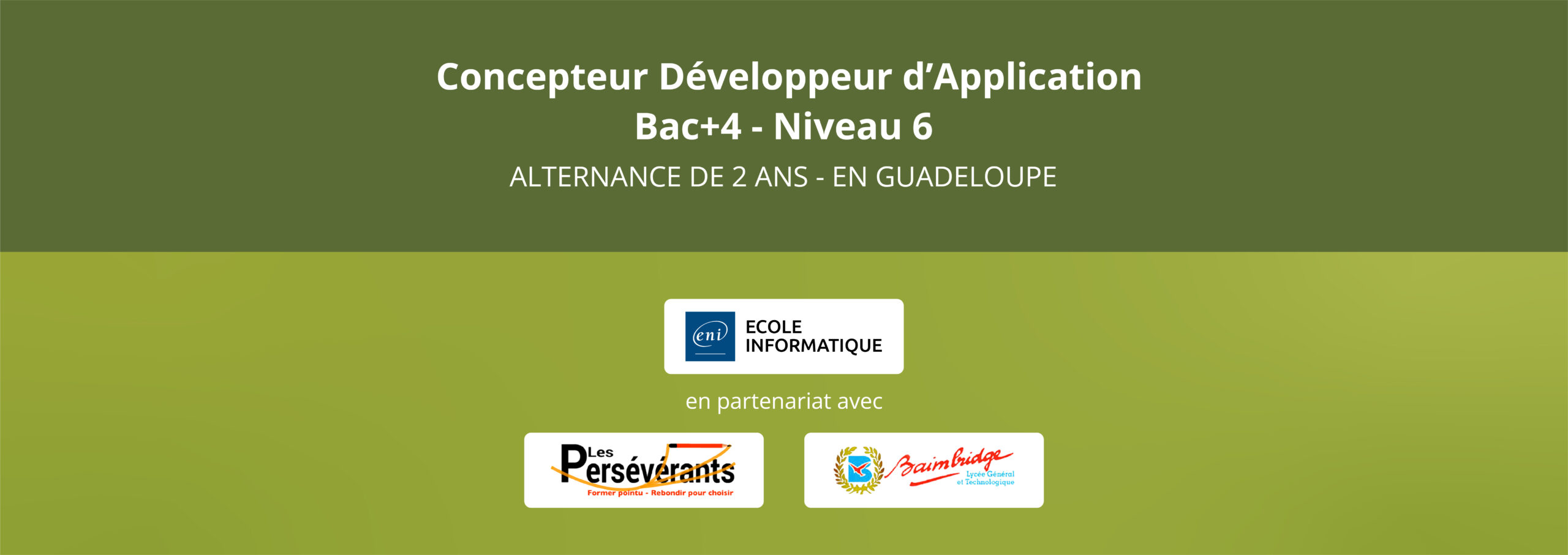 Concepteur Développeur d'Applications - Alternance en Guadeloupe
