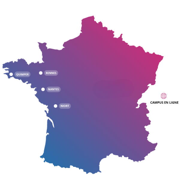 Carte de France - campus